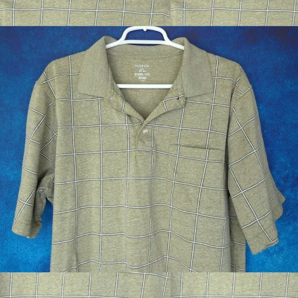 George Men's Green Golf Polo Shirt Large - Picture 3 of 6